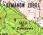 Mapa topograficzna w układzie '1965', arkusz: 185.1 Rymanów, 1:50 000