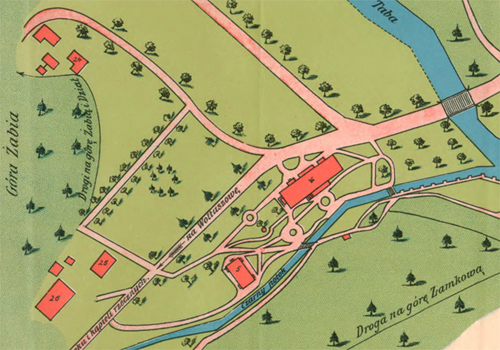 Zobacz oryginalny Plan Rymanowa-Zdroju z 1906 r. (kolor)